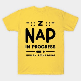 Nap in progress, human recharging T-Shirt